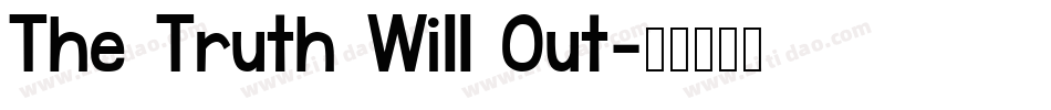 The Truth Will Out字体转换